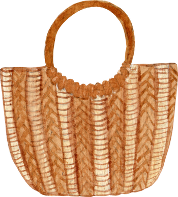Watercolor woven straw bag